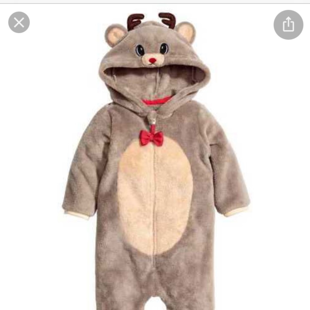 H&M baby reindeer outfit super soft 12-18m